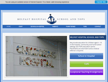 Tablet Screenshot of belfasthospitalschool.org.uk